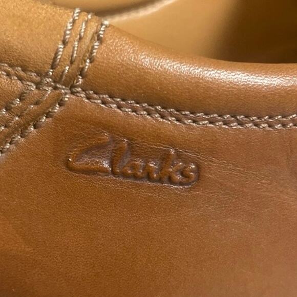 Clarks Men’s Tilden Cap Tan Leather Lace Dress Shoes With Cap Toe Design 11M main image 7